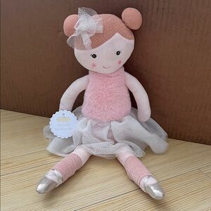 NWT Mud Pie Pink My First Ballerina Doll